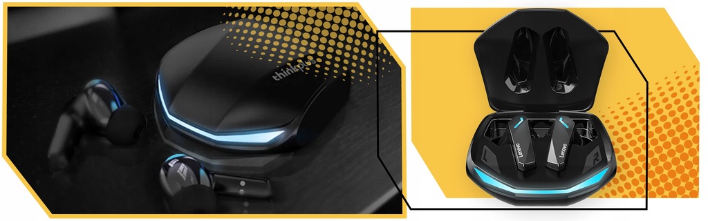 SŁUCHAWKI BEZPRZEWODOWE LENOVO GM2 PRO BLUETOOTH 5.3 GAMINGOWE SPORTOWE IPX Kod producenta SŁUCHAWKI BEZPRZEWODOWE LENOVO GM2 PRO
